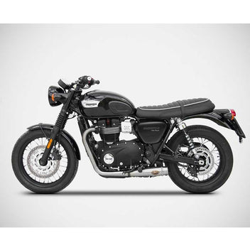 Ligne echappement court Zard pour Triumph Bonneville. Blackpines.fr