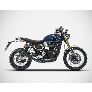 Ligne d'échappement basse Triumph Scrambler 1200 Zard. Blackpines.fr