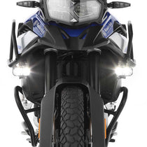 Feux additionnels moto LED Microflooter 3.0 pour montage sur crash bar Wunderlich. Blackpines.fr