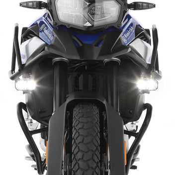 Feux additionnels moto LED Microflooter 3.0 pour montage sur crash bar Wunderlich. Blackpines.fr