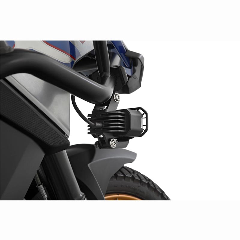 Feux additionnels moto LED Microflooter 3.0 pour montage sur crash bar Wunderlich. Blackpines.fr