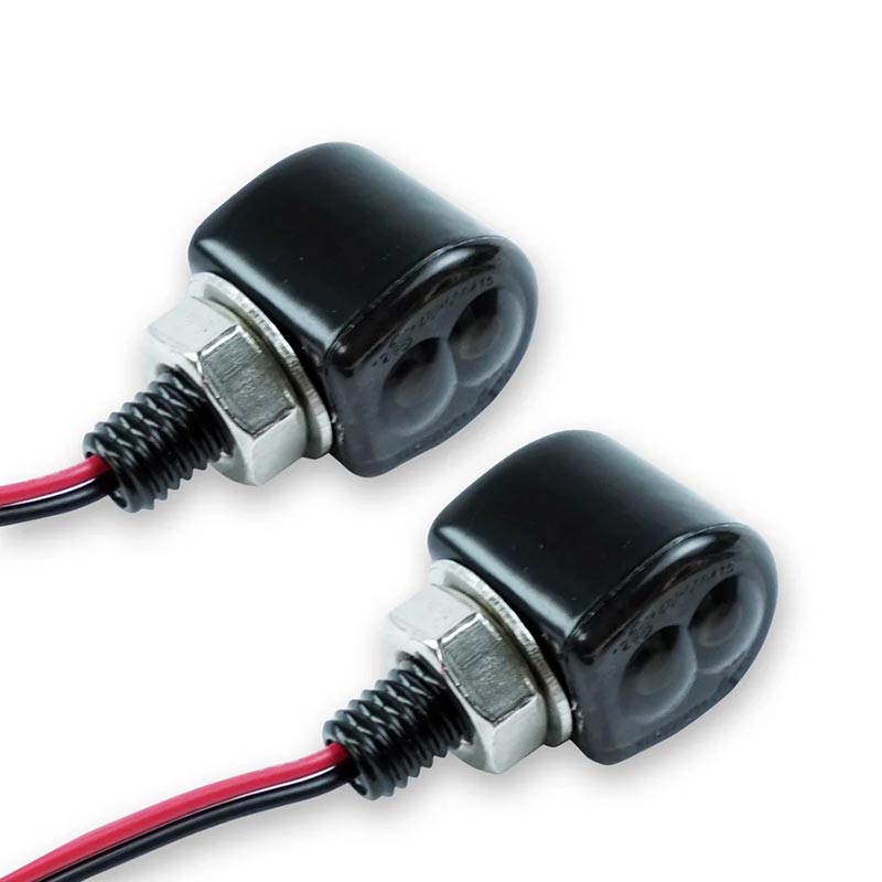 Mini clignotants LED Bonvent Motorbikes homologués E-Mark.