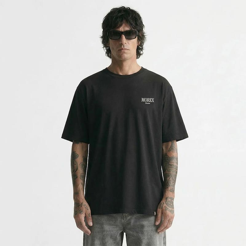 T-shirt noir regular FLATLINE Morex Custom.