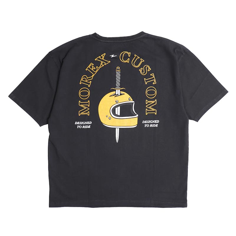 Tee-shirt noir manches courtes homme oversize Morex Custom Excalibur.