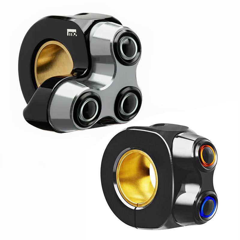 Commodo moto argent mo.switch basic LED Motogadget deux ou trois boutons.