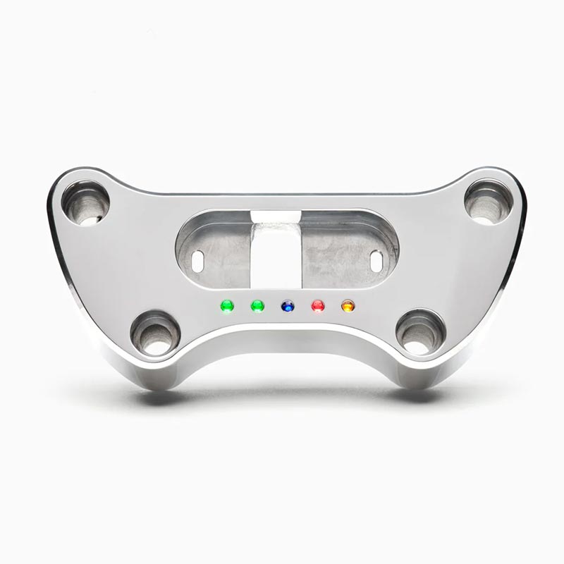 Support Motogadget poli pour Motoscope Mini sur Harley-Davidson. Blackpines.fr