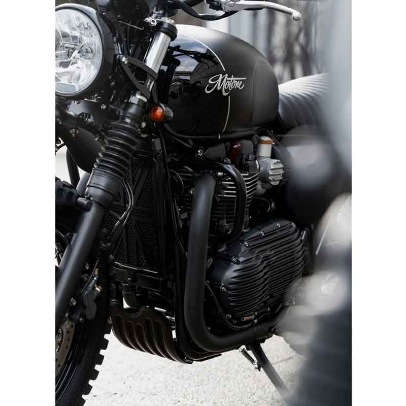 Pare carter moto noir Motone Craig pour Triumph. Blackpines.fr