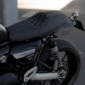 Selle Motone Customs speed cafe diamondblack pour Speed Twin 1200. Blackpines.fr