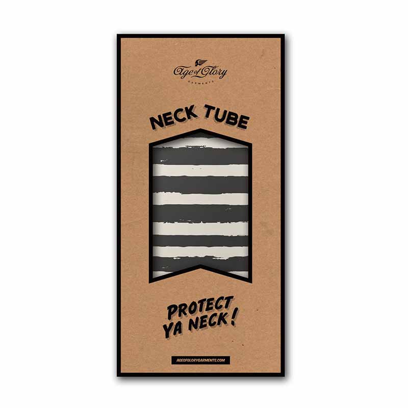 Packaging du tour de cou moto Painted Stripes Age of Glory. Blackpines.fr
