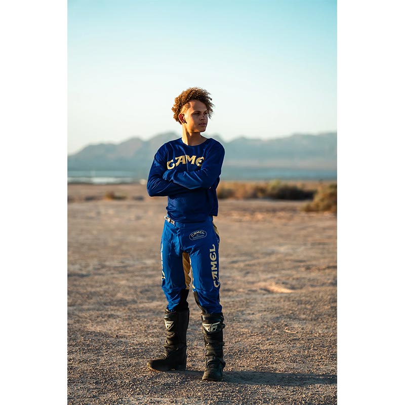 Pantalon MX Camel Bleu JT Racing USA.