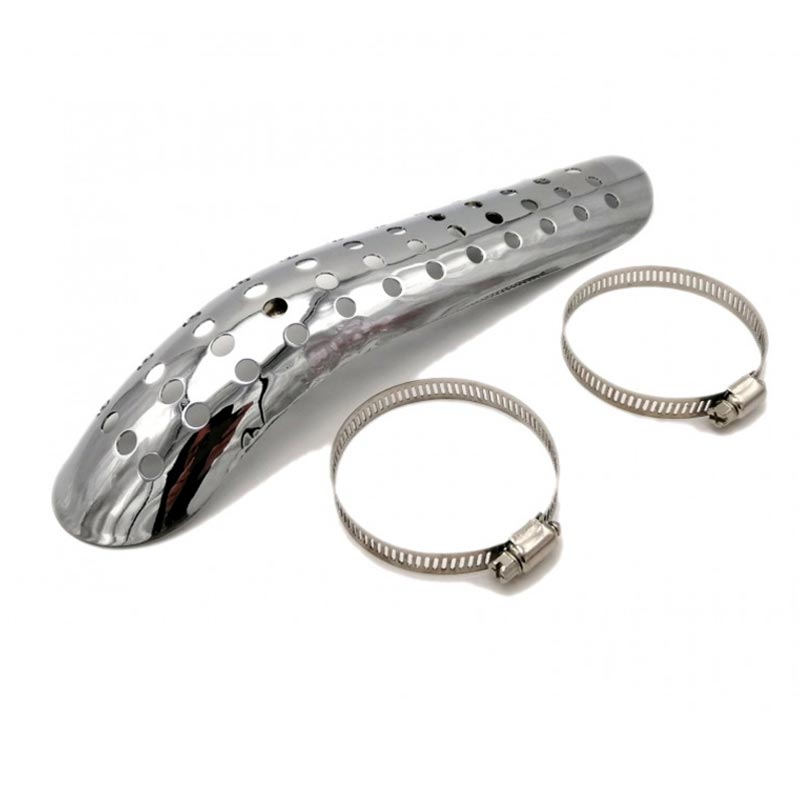Pare chaleur échappement chrome Brazoline. Blackpines.fr