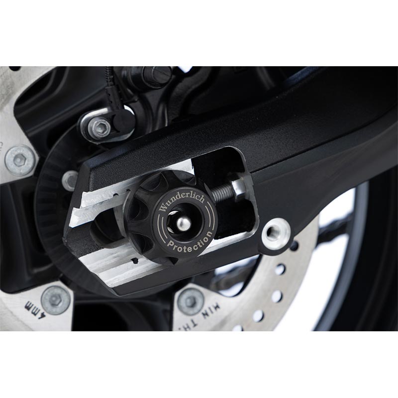 Patins de protection d’axe arrière DOUBLESHOCK Wunderlich pour BMW F450GS.