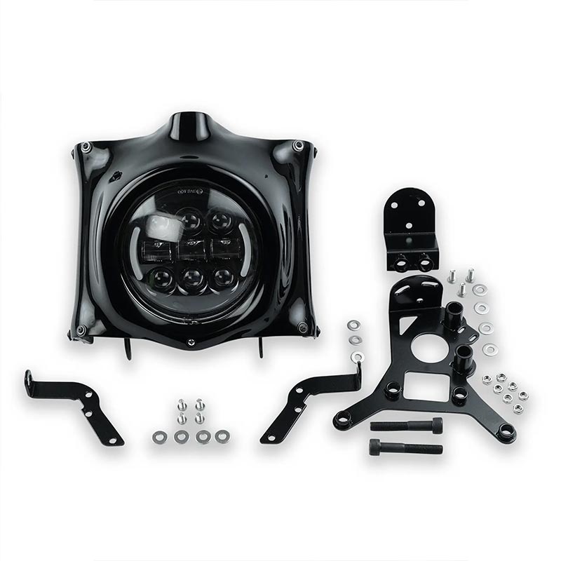 Visière Chromée 7" Pour Phare & Clignotant Royal Enfield - Acier Inox - Neuf