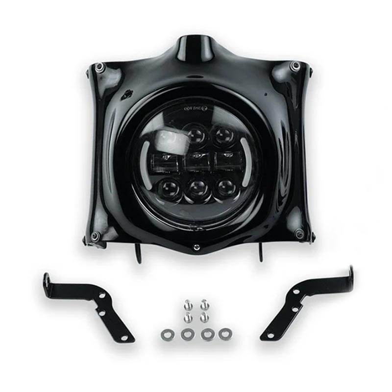 Plaque phare avec supports clignotants bonvent motorbikes pour Interceptor 650.