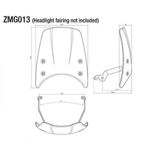 Kit montage Rizoma ZMG013B pour saute-vent CF010. Blackpines.fr