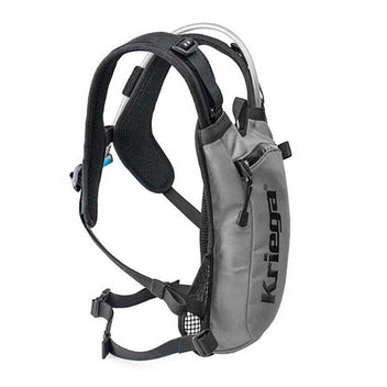 Sac à dos d'hydratation Kriega Hydro-2 2 litres argent vue de profil.