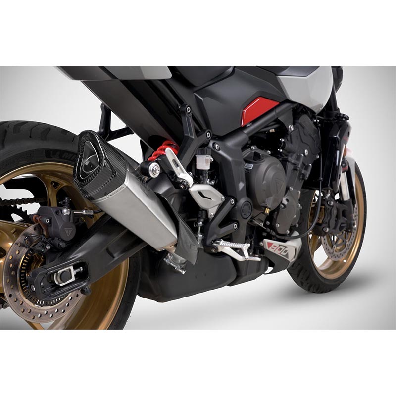 Silencieux en titane avec embout carbone Yard pour Triumph Trident 800 année 2026.