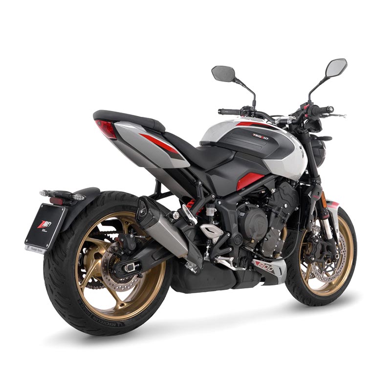 Silencieux en titane avec embout carbone Yard pour Triumph Trident 800 année 2026.