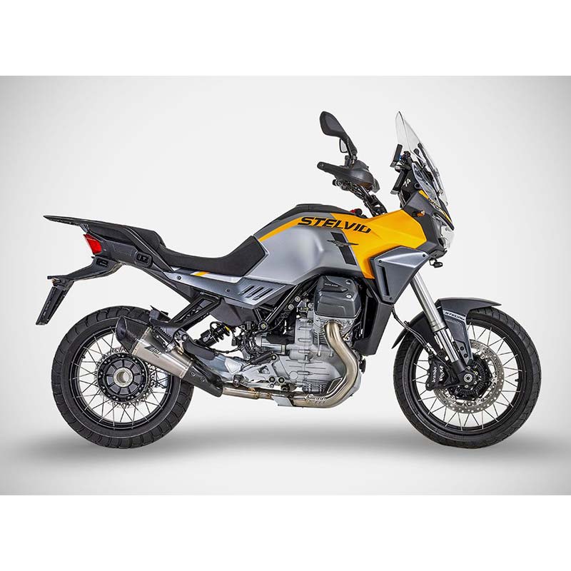 Silencieux en titane Zard pour Moto Guzzi Stelvio 1000 2024-2026.