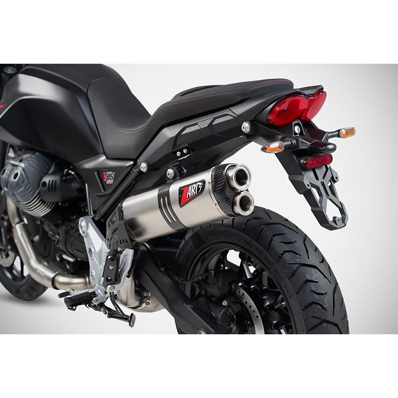 Silencieux inox ou titane Moto Guzzi V85 TT 2025-2026