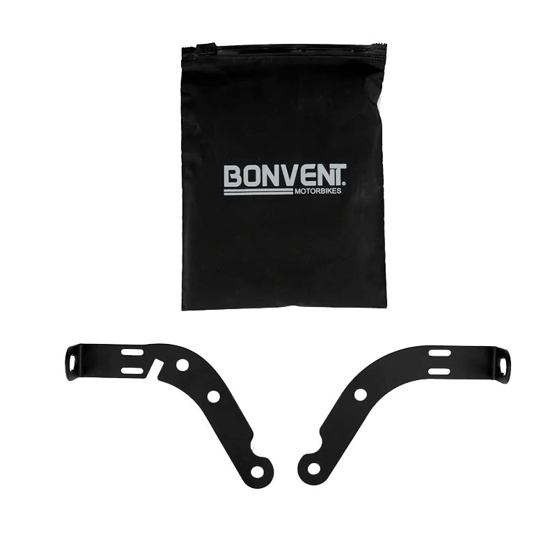 Paire de supports pour clignotants avant Bonvent Motorbikes pour Royal Enfield Bear 650 avec étui.