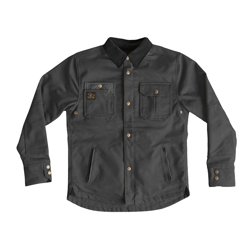 Sur-chemise moto noire Age Of Glory Runaway Riding Shirt homologuée CE UKCA AA.