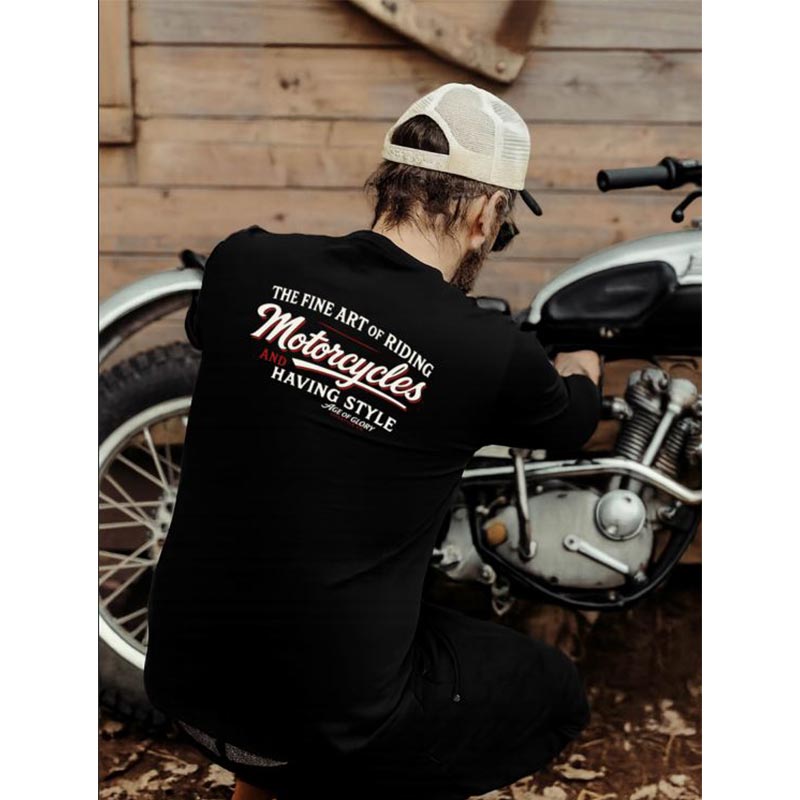 Tee Shirt manches longues noir Age of Glory The Fine Art of Riding.