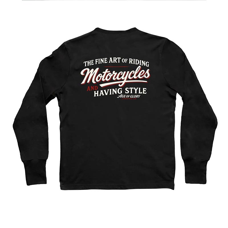 Tee Shirt manches longues noir Age of Glory The Fine Art of Riding.
