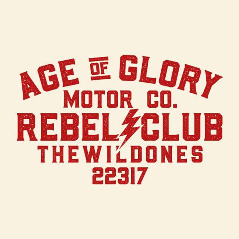 Tee shirt moto manches courte The Wild Ones écru Age of glory.