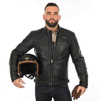 Blouson moto cuir homme Race The Royal Racer. Blackpines.fr