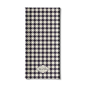 Tour de cou Age of Glory Houndstooth noir et blanc.