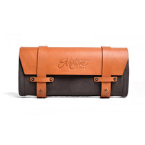Trousse a outils en cuir et toile ciree Motone Customs. Blackpines.fr