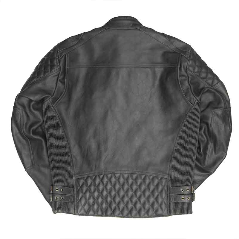 Veste moto cuir noir Kingpin Age of Glory. Blackpines.fr