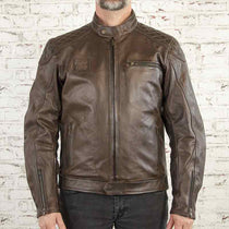 Veste moto cuir marron Rogue Age of Glory. Blackpines.fr