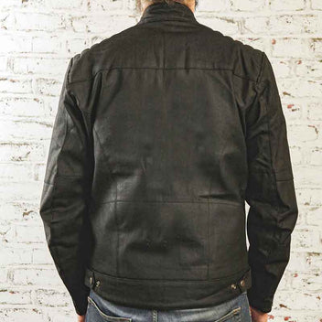 Veste moto denim enduit noir Worker Age of Glory. Blackpines.fr