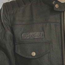 Veste moto denim enduit noir Worker Age of Glory. Blackpines.fr