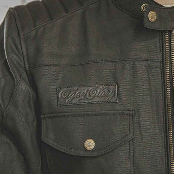 Veste moto denim enduit noir Worker Age of Glory. Blackpines.fr