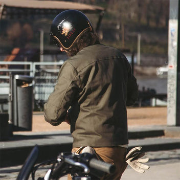 Age Of Glory : veste moto homologuée AA Craftsman couleur olive.