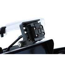 Adaptateur Wunderlich Plug & Ride pour Garmin zūmo XT2/XT3 sur support de navigation BMW d’origine.