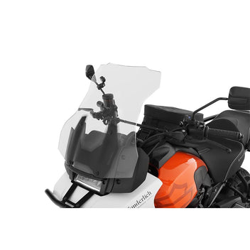 Bulle moto transparente Marathon Wunderliche pour Harley-Davidson Pan America 1250. Blackpines.fr