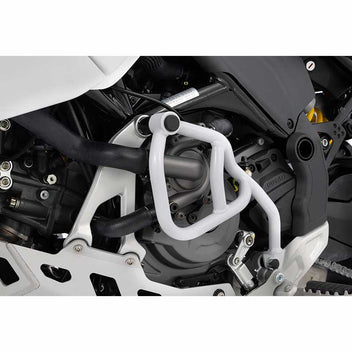Pare-carter blanc moteur gauche Wunderlich pour Ducati DesertX. Blackpines.fr