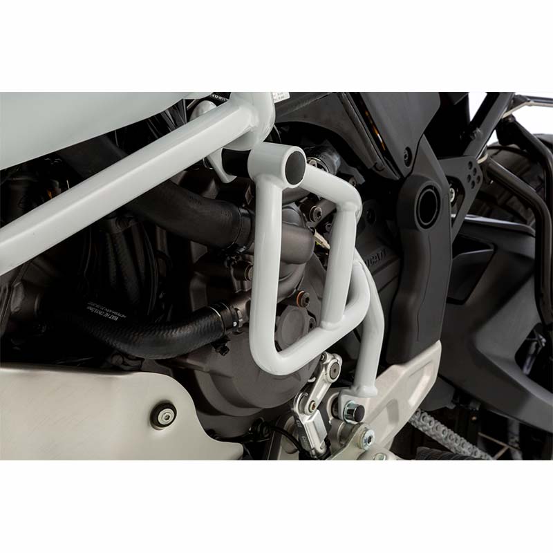Pare-carter moteur gauche blanc Wunderlich pour Ducati DesertX. Blackpines.fr