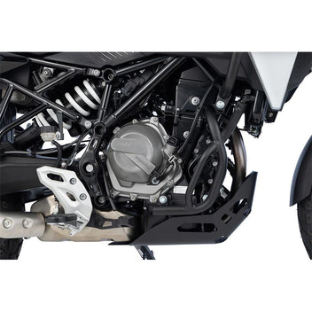 Crash bar moteur noir mat Wunderlich pour BMW F450GS côté droit.