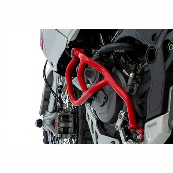Pare-carter rouge moteur gauche Wunderlich pour Ducati DesertX. Blackpines.fr