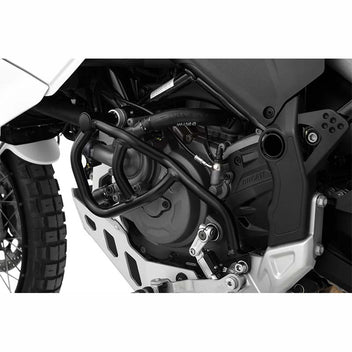 Pare-carter moteur gauche noir Wunderlich pour Ducati DesertX. Blackpines.fr