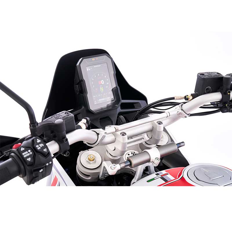Saute vent moto noir Wunderlich Flowjet pour Ducati DesertX. Blackpines.fr