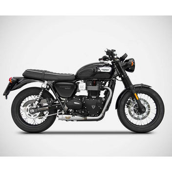 Ligne echappement court Zard pour Triumph Bonneville. Blackpines.fr