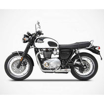 Ligne echappement court Zard pour Triumph Bonneville. Blackpines.fr