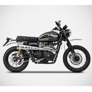 Ligne d'échappement Zard pour Triumph Scrambler 900. Blackpines.fr