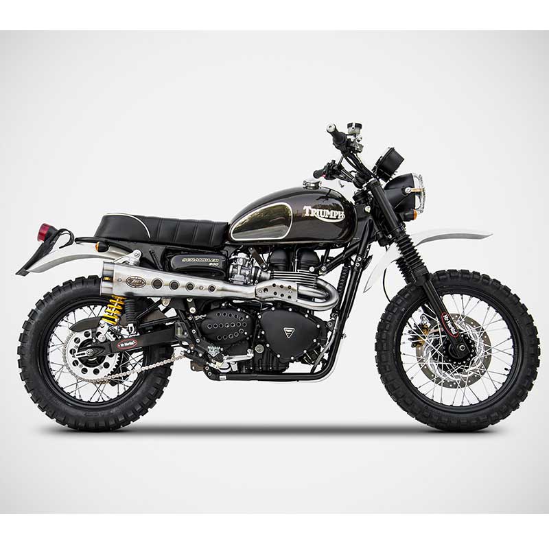 Ligne d'échappement Zard pour Triumph Scrambler 900. Blackpines.fr